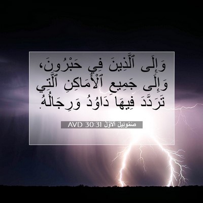 Picture 07 - صَمُوئِيلَ ٱلْأَوَّلُ 30:31 AVD - وَإِلَى ٱلَّذِينَ فِي - Bible Verse Picture
