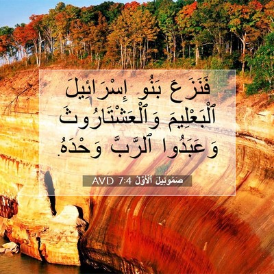 Picture 07 - صَمُوئِيلَ ٱلْأَوَّلُ 7:4 AVD - فَنَزَعَ بَنُو - Bible Verse Picture