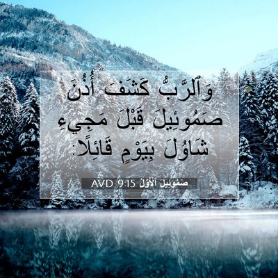 Picture 07 - صَمُوئِيلَ ٱلْأَوَّلُ 9:15 AVD - وَٱلرَّبُّ كَشَفَ أُذُنَ - Bible Verse Picture