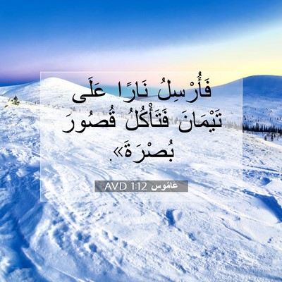 Picture 07 - عَامُوس 1:12 AVD - فَأُرْسِلُ نَارًا عَلَى - Bible Verse Picture
