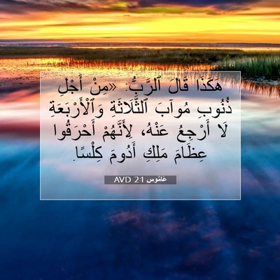 Picture 07 - عَامُوس 2:1 AVD - هَكَذَا قَالَ ٱلرَّبُّ: - Bible Verse Picture