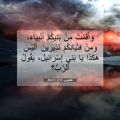 Picture 07 - عَامُوس 2:11 AVD - وَأَقَمْتُ مِنْ بَنِيكُمْ - Bible Verse Picture