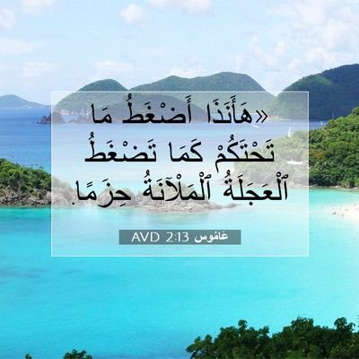 Picture 07 - عَامُوس 2:13 AVD - «هَأَنَذَا أَضْغَطُ مَا - Bible Verse Picture