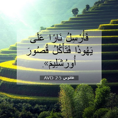 Picture 07 - عَامُوس 2:5 AVD - فَأُرْسِلُ نَارًا عَلَى - Bible Verse Picture