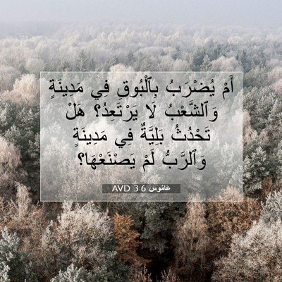 Picture 07 - عَامُوس 3:6 AVD - أَمْ يُضْرَبُ بِٱلْبُوقِ - Bible Verse Picture