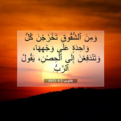 Picture 07 - عَامُوس 4:3 AVD - وَمِنَ ٱلشُّقُوقِ - Bible Verse Picture