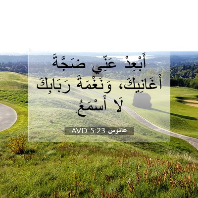 Picture 07 - عَامُوس 5:23 AVD - أَبْعِدْ عَنِّي ضَجَّةَ - Bible Verse Picture