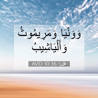 Picture 07 - عَزْرَا 10:36 AVD - وَوَنْيَا وَمَرِيمُوثُ - Bible Verse Picture