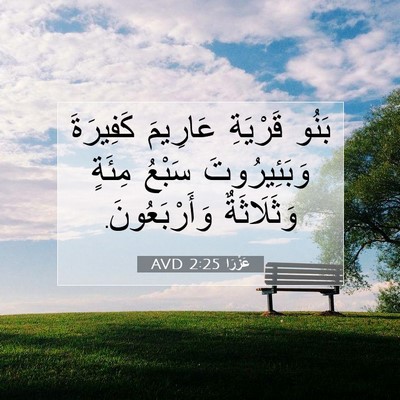Picture 07 - عَزْرَا 2:25 AVD - بَنُو قَرْيَةِ عَارِيمَ - Bible Verse Picture