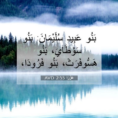 Picture 07 - عَزْرَا 2:55 AVD - بَنُو عَبِيدِ سُلَيْمَانَ: - Bible Verse Picture
