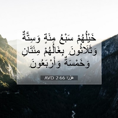 Picture 07 - عَزْرَا 2:66 AVD - خَيْلُهُمْ سَبْعُ مِئَةٍ - Bible Verse Picture