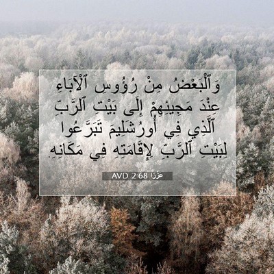 Picture 07 - عَزْرَا 2:68 AVD - وَٱلْبَعْضُ مِنْ رُؤُوسِ - Bible Verse Picture