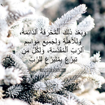 Picture 07 - عَزْرَا 3:5 AVD - وَبَعْدَ ذَلِكَ - Bible Verse Picture