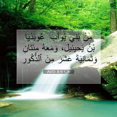 Picture 07 - عَزْرَا 8:9 AVD - مِنْ بَنِي يُوآبَ: - Bible Verse Picture