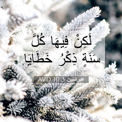 Picture 07 - عِبرانِيّين 10:3 AVD - لَكِنْ فِيهَا كُلَّ سَنَةٍ - Bible Verse Picture