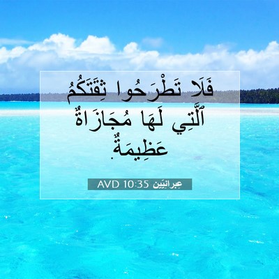 Picture 07 - عِبرانِيّين 10:35 AVD - فَلَا تَطْرَحُوا - Bible Verse Picture