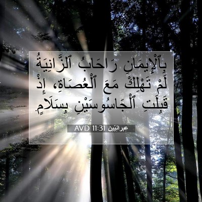 Picture 07 - عِبرانِيّين 11:31 AVD - بِٱلْإِيمَانِ رَاحَابُ - Bible Verse Picture
