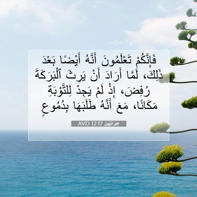 Picture 07 - عِبرانِيّين 12:17 AVD - فَإِنَّكُمْ تَعْلَمُونَ - Bible Verse Picture