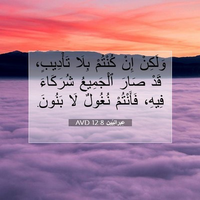 Picture 07 - عِبرانِيّين 12:8 AVD - وَلَكِنْ إِنْ كُنْتُمْ - Bible Verse Picture