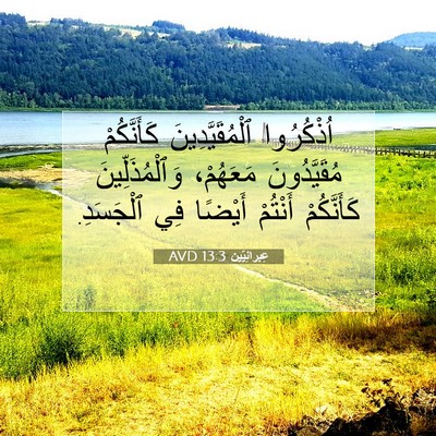 Picture 07 - عِبرانِيّين 13:3 AVD - اُذْكُرُوا - Bible Verse Picture
