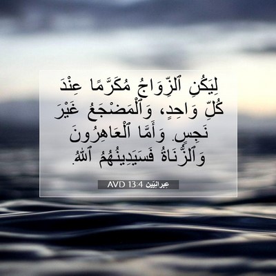 Picture 07 - عِبرانِيّين 13:4 AVD - لِيَكُنِ ٱلزِّوَاجُ - Bible Verse Picture