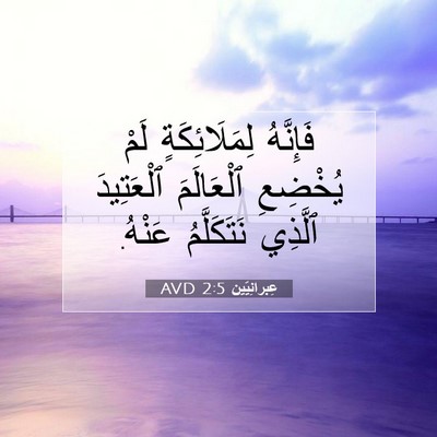 Picture 07 - عِبرانِيّين 2:5 AVD - فَإِنَّهُ لِمَلَائِكَةٍ - Bible Verse Picture