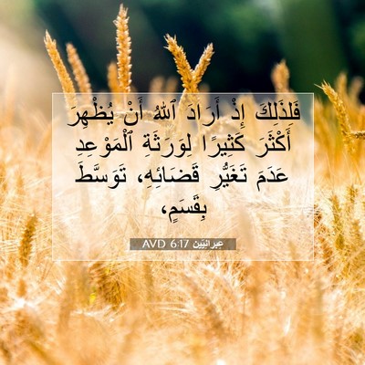 Picture 07 - عِبرانِيّين 6:17 AVD - فَلِذَلِكَ إِذْ أَرَادَ - Bible Verse Picture
