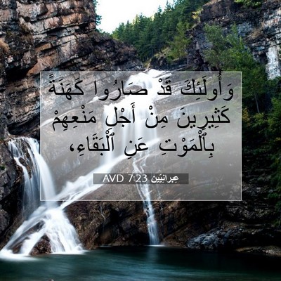 Picture 07 - عِبرانِيّين 7:23 AVD - وَأُولَئِكَ قَدْ صَارُوا - Bible Verse Picture