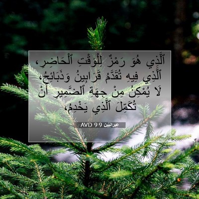 Picture 07 - عِبرانِيّين 9:9 AVD - ٱلَّذِي هُوَ رَمْزٌ - Bible Verse Picture