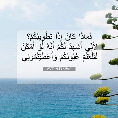 Picture 07 - غَلاطِيَّة 4:15 AVD - فَمَاذَا كَانَ إِذًا - Bible Verse Picture