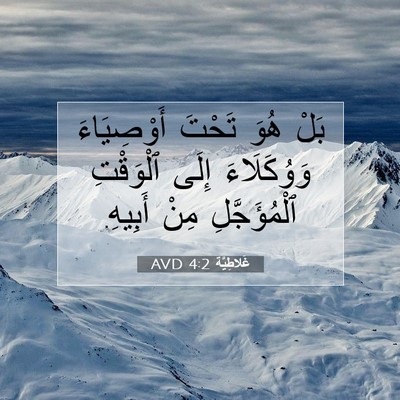 Picture 07 - غَلاطِيَّة 4:2 AVD - بَلْ هُوَ تَحْتَ - Bible Verse Picture