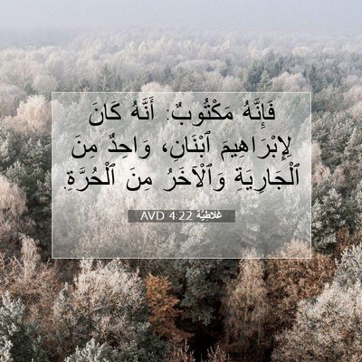 Picture 07 - غَلاطِيَّة 4:22 AVD - فَإِنَّهُ مَكْتُوبٌ: - Bible Verse Picture
