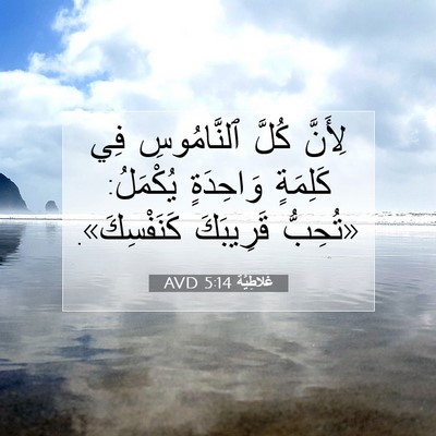 Picture 07 - غَلاطِيَّة 5:14 AVD - لِأَنَّ كُلَّ ٱلنَّامُوسِ - Bible Verse Picture