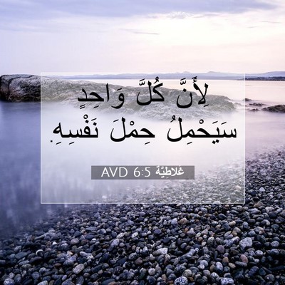 Picture 07 - غَلاطِيَّة 6:5 AVD - لِأَنَّ كُلَّ وَاحِدٍ - Bible Verse Picture