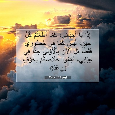 Picture 07 - فِيلِبِّي 2:12 AVD - إِذًا يَا أَحِبَّائِي، - Bible Verse Picture