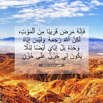Picture 07 - فِيلِبِّي 2:27 AVD - فَإِنَّهُ مَرِضَ قَرِيبًا - Bible Verse Picture