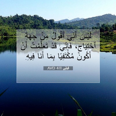 Picture 07 - فِيلِبِّي 4:11 AVD - لَيْسَ أَنِّي أَقُولُ مِنْ - Bible Verse Picture