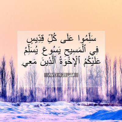 Picture 07 - فِيلِبِّي 4:21 AVD - سَلِّمُوا عَلَى كُلِّ - Bible Verse Picture