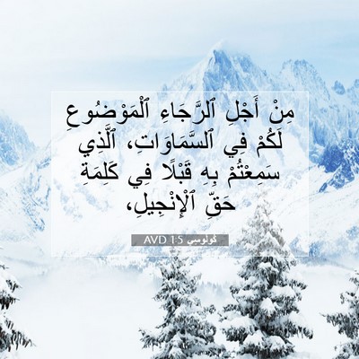 Picture 07 - كُولُوسِي 1:5 AVD - مِنْ أَجْلِ ٱلرَّجَاءِ - Bible Verse Picture