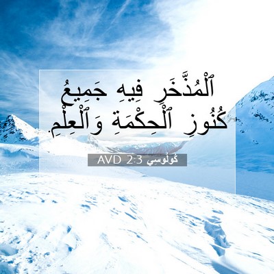 Picture 07 - كُولُوسِي 2:3 AVD - ٱلْمُذَّخَرِ فِيهِ - Bible Verse Picture