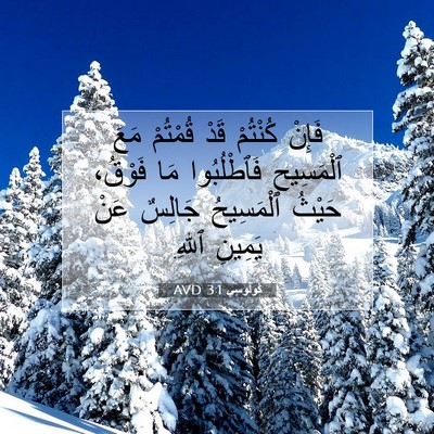 Picture 07 - كُولُوسِي 3:1 AVD - فَإِنْ كُنْتُمْ قَدْ - Bible Verse Picture