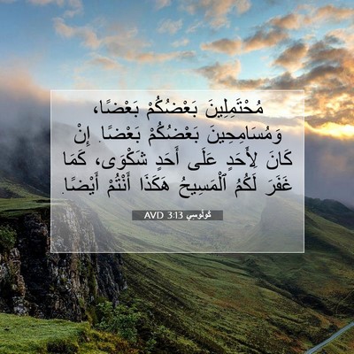 Picture 07 - كُولُوسِي 3:13 AVD - مُحْتَمِلِينَ بَعْضُكُمْ - Bible Verse Picture