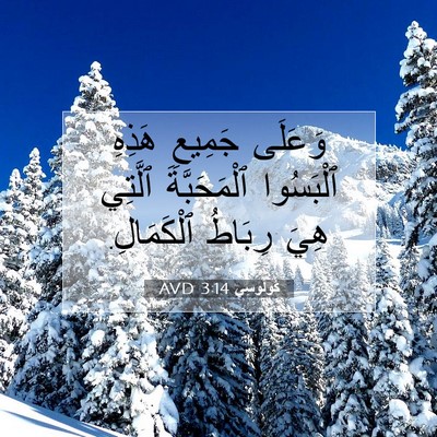 Picture 07 - كُولُوسِي 3:14 AVD - وَعَلَى جَمِيعِ هَذِهِ - Bible Verse Picture