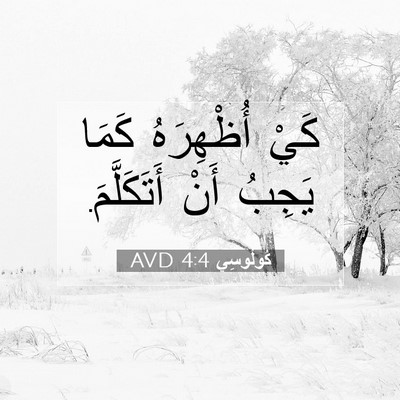 Picture 07 - كُولُوسِي 4:4 AVD - كَيْ أُظْهِرَهُ كَمَا - Bible Verse Picture