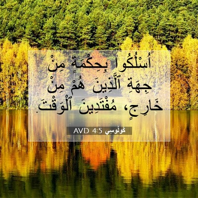 Picture 07 - كُولُوسِي 4:5 AVD - اُسْلُكُوا بِحِكْمَةٍ - Bible Verse Picture