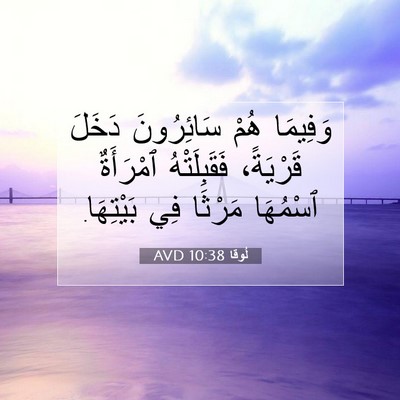 Picture 07 - لُوقا 10:38 AVD - وَفِيمَا هُمْ سَائِرُونَ - Bible Verse Picture