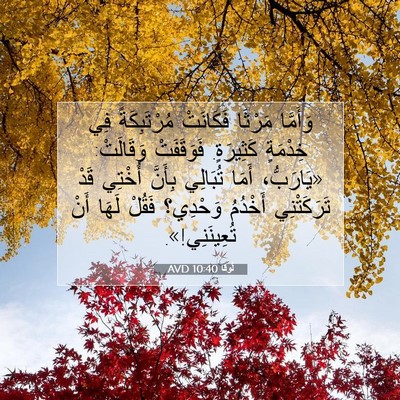 Picture 07 - لُوقا 10:40 AVD - وَأَمَّا مَرْثَا - Bible Verse Picture