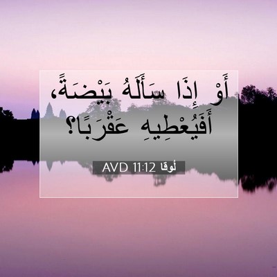 Picture 07 - لُوقا 11:12 AVD - أَوْ إِذَا سَأَلَهُ - Bible Verse Picture
