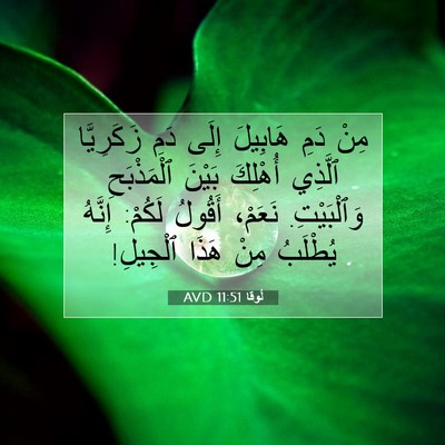 Picture 07 - لُوقا 11:51 AVD - مِنْ دَمِ هَابِيلَ إِلَى - Bible Verse Picture