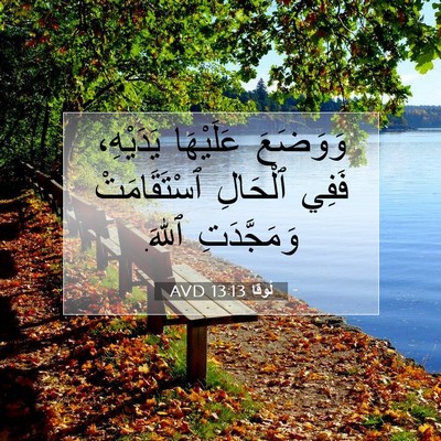 Picture 07 - لُوقا 13:13 AVD - وَوَضَعَ عَلَيْهَا - Bible Verse Picture